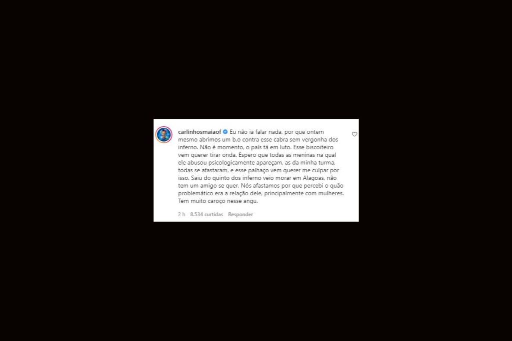 Carlinhos Maia fiz que fez um BO contra o fotógrafo Neto Fernandez