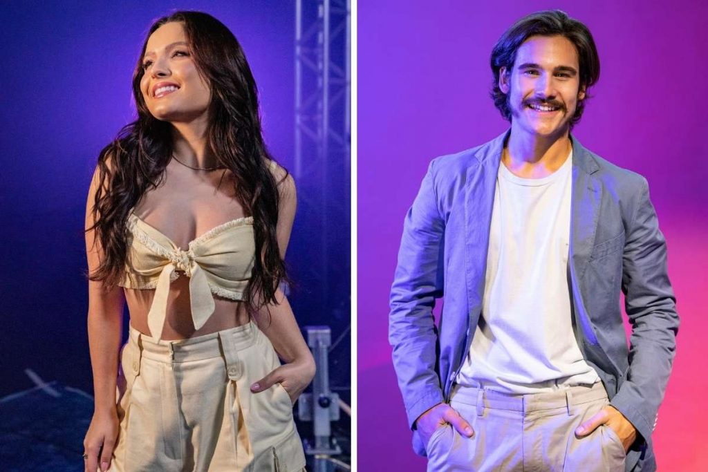 Larissa Manoela e Nicolas Prattes em campanha da Globo