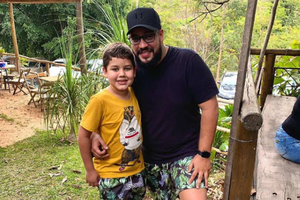 Henrique Ribeiro com o filho, Bernardo