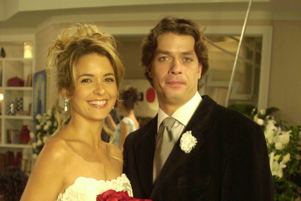 Laura (Claudia Abreu) e Renato (Fábio Assunção) em Celebridade