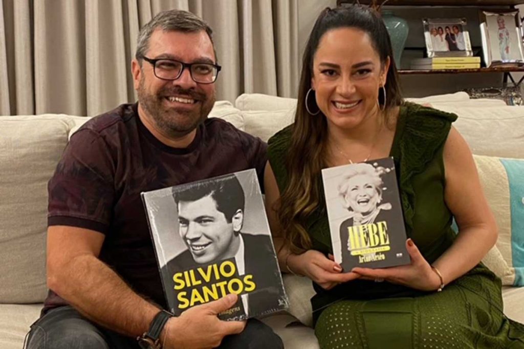 Marcelo camargo e Silvia Abravanel trocam biografias dos pais famosos