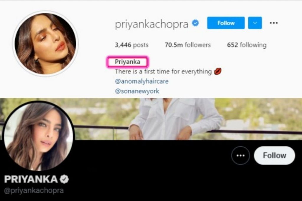 rede social priyanka chopra