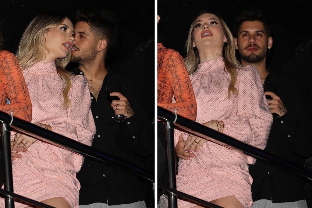 Virgínia e Zé Felipe curtem show de Leonardo agarradinhos.