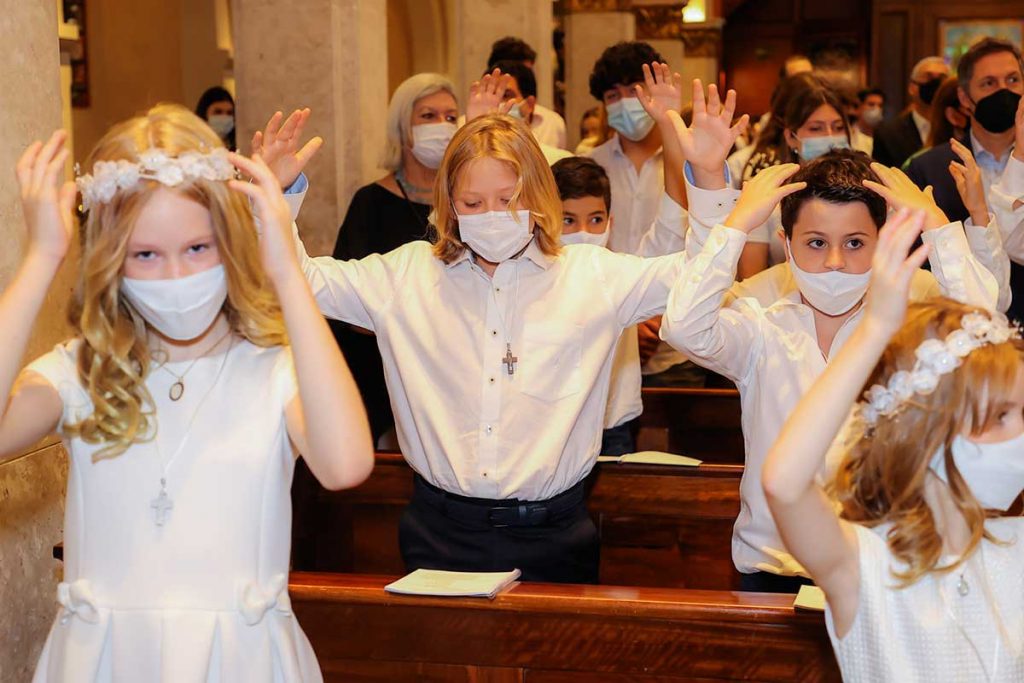 Vittorio Durante a celebração, na igreja