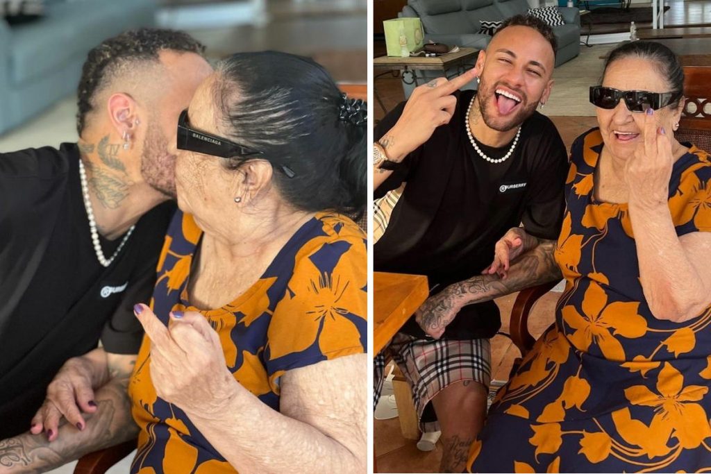 Neymar com a avó