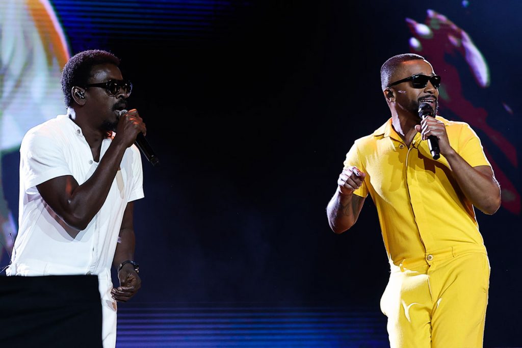 Alexandre Pires e Seu Jorge realizam show em São Paulo