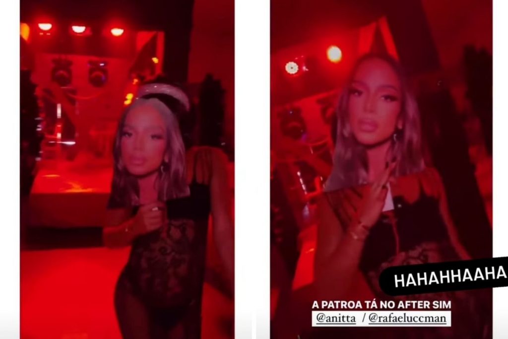 Máscara de Anitta no Dark Room