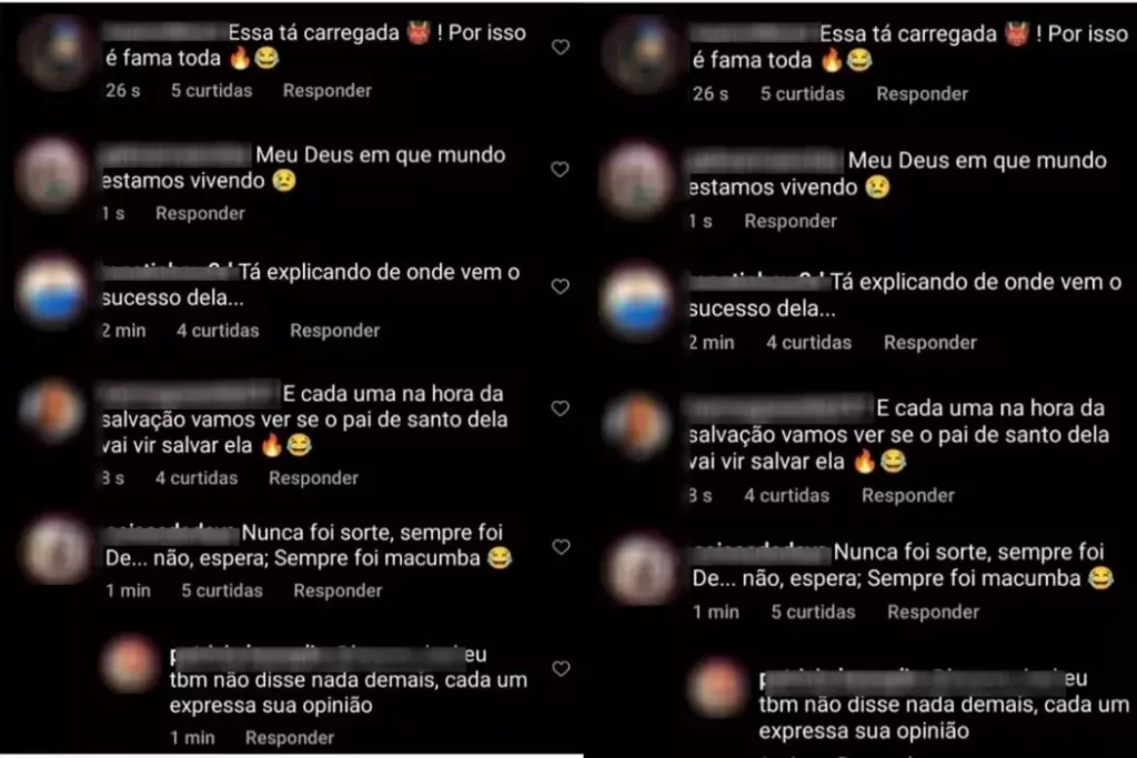 Print dos ataques contra Anitta nas redes sociais.