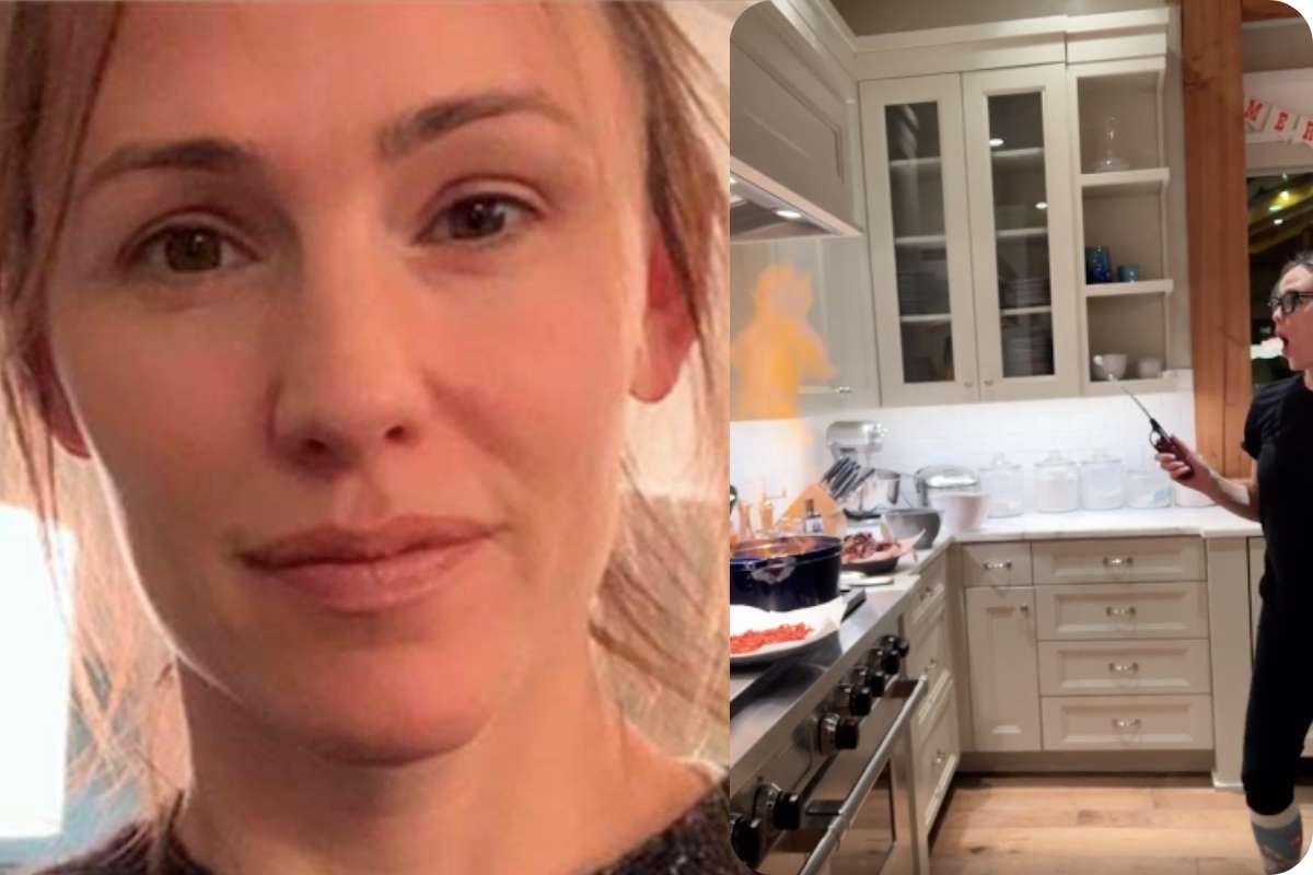 Jennifer Garner brûle la cuisine en préparant à manger