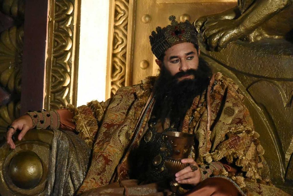 luciano szafir como herodes gravando comercial de paixão de cristo