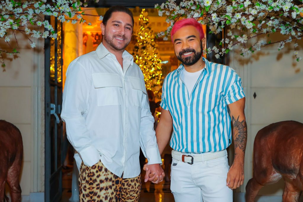 Rafael Piccin e Mauro Sousa em festa de Andrea Guimarães