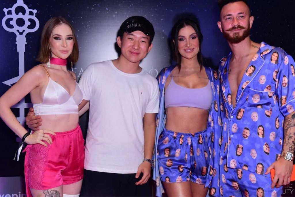 amy lee, pyong, bianca andrade e fred na festa do pijama de virginia fonseca