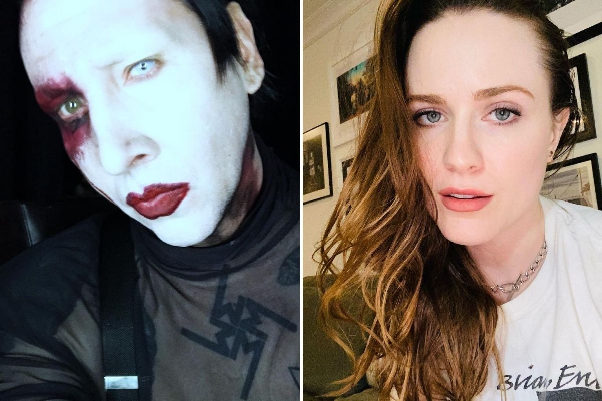 Marilyn Manson e Evan Rachel Wood em fotomontagem