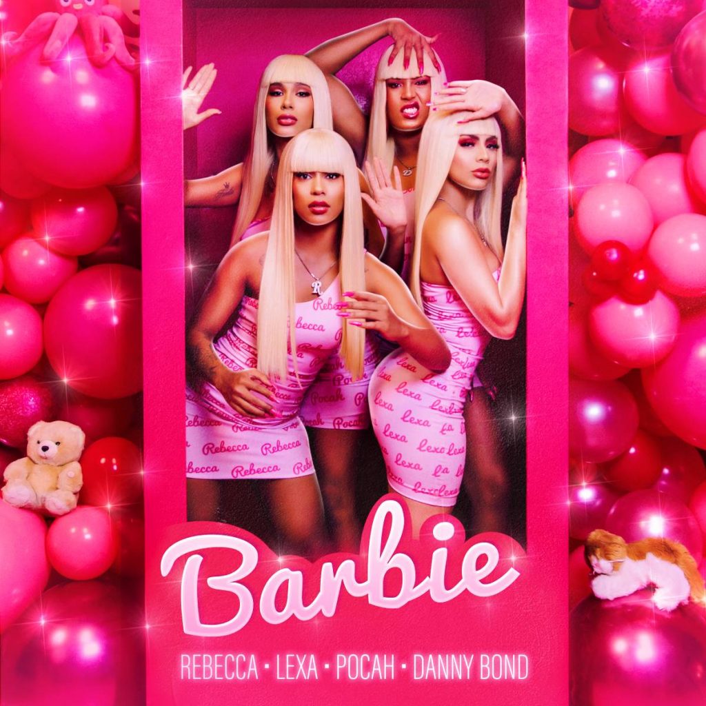 capa do single barbie, parceria entre rebecca, lexa, pocah e danny bond