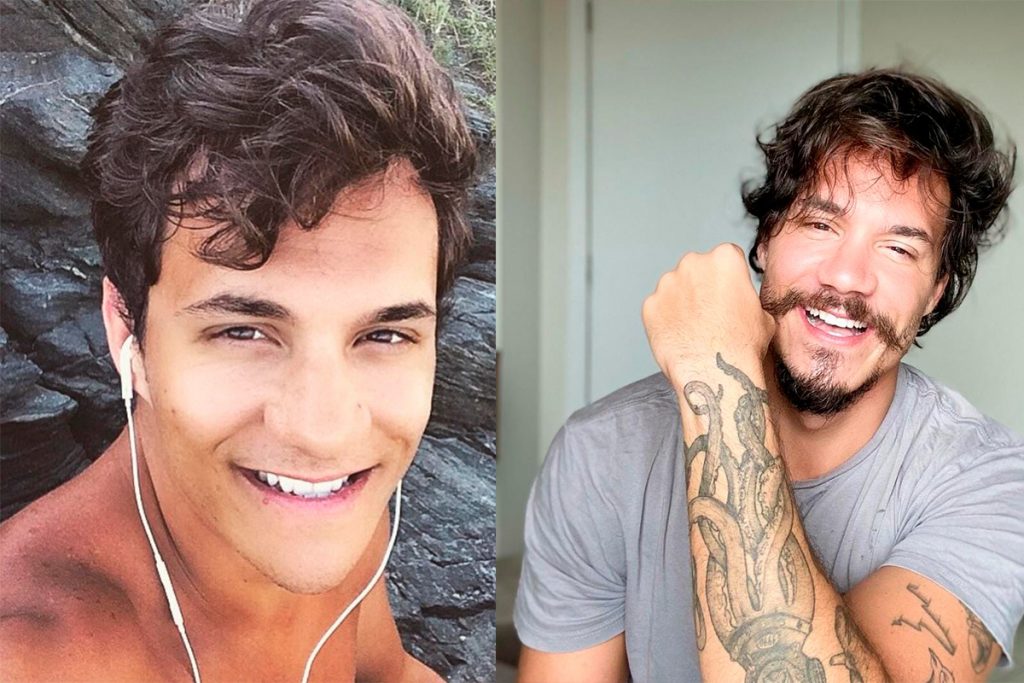 Eliezer, do BBB22, em 2015 e atualmente