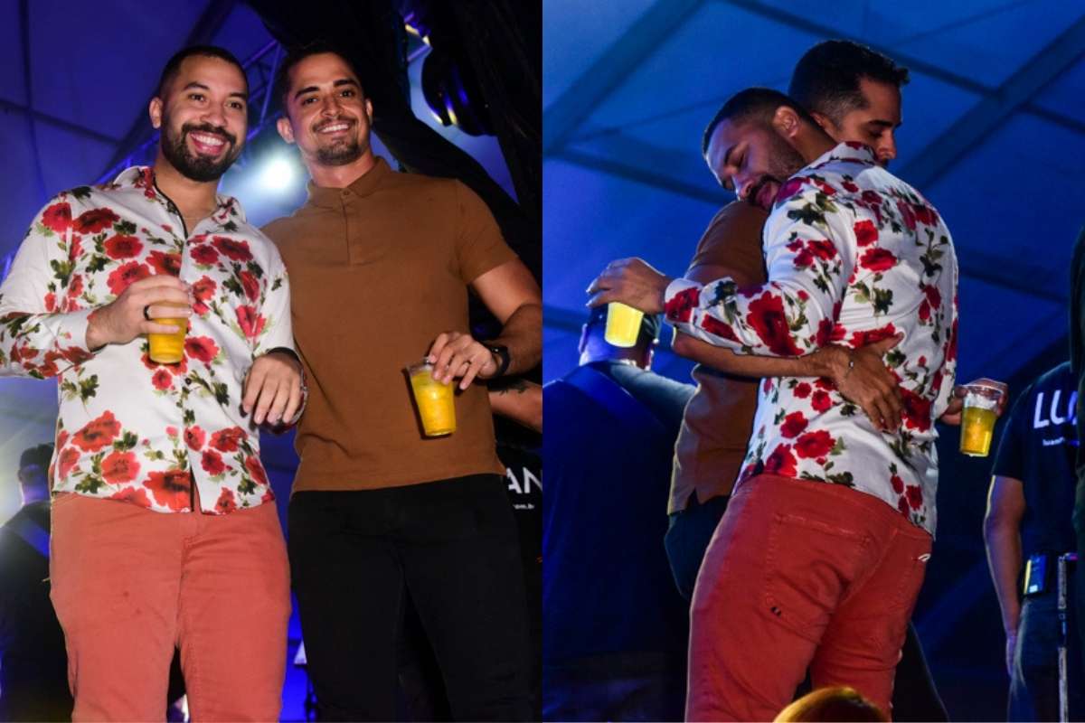 Gil do Vigor dança com Lucas Ferreira em show de Luan Santana.