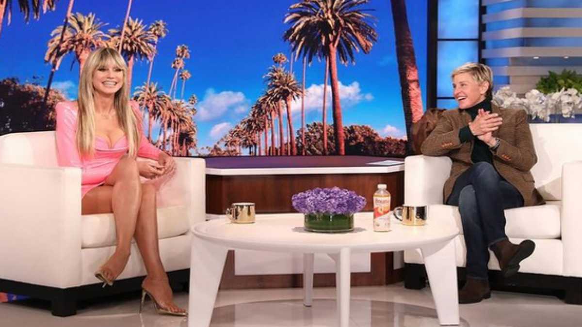 Heidi Klum e Ellen DeGeneres em entrevista