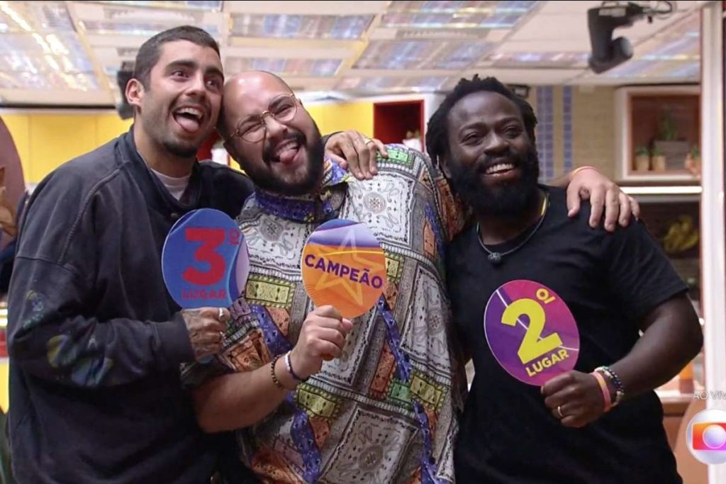 Participantes montam o pódio no Jogo da Discórdia