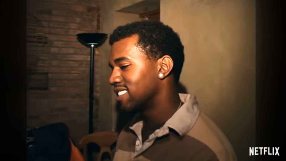 Kanye West mais jovem, em cena de documentário
