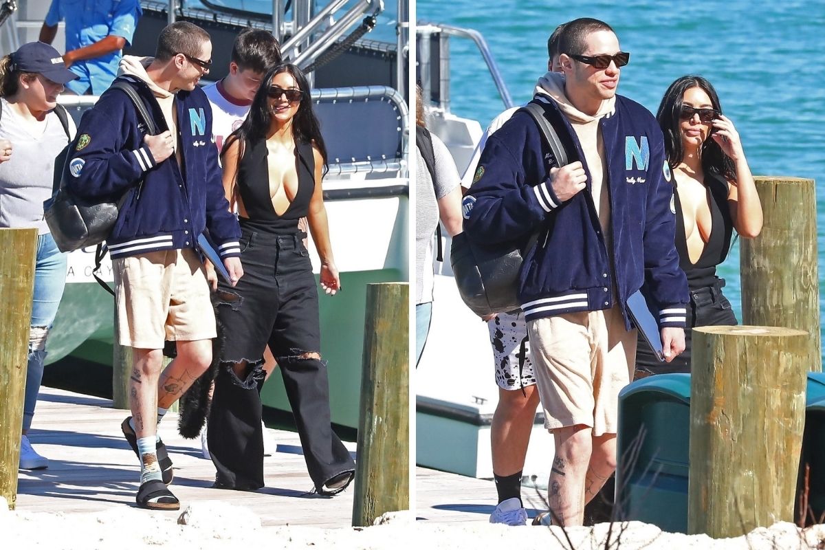 Kim Kardashian e Pete Davidson em passeio