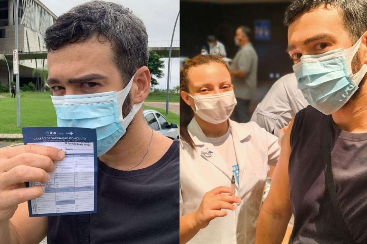 Marcos Veras toma vacina e manda recado para Bolsonaro