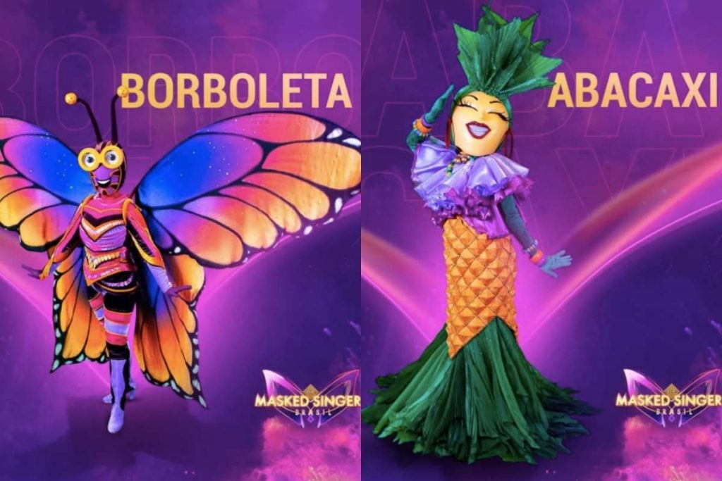 Borboleta e Abacaxi são duas personagens novas no The Masked Singer Brasil