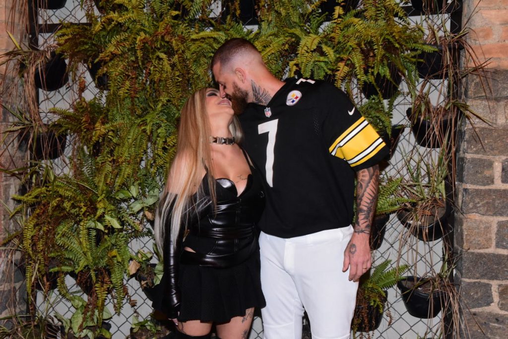 Cleo e o marido em festa