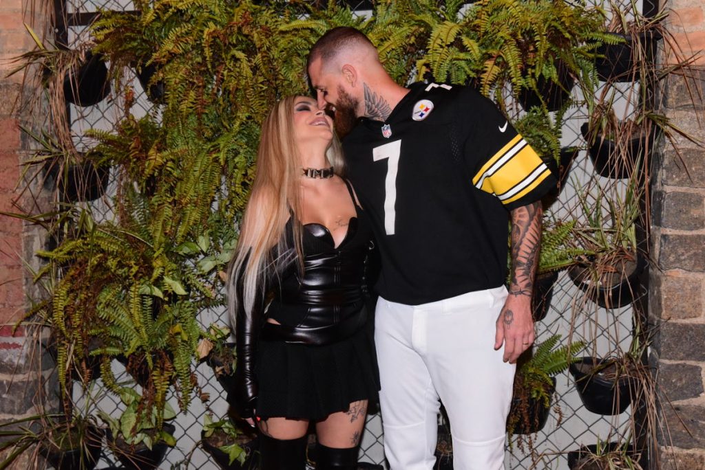 Cleo e o marido em festa