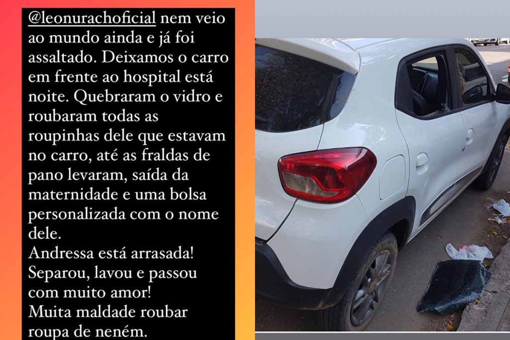 Marido de Andressa Urach conta que roupas de Leon foram furtadas