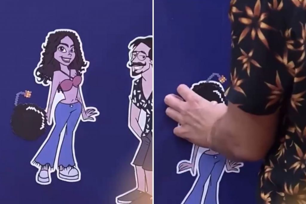 Avatar de Maria com emoji de bomba no BBB22 