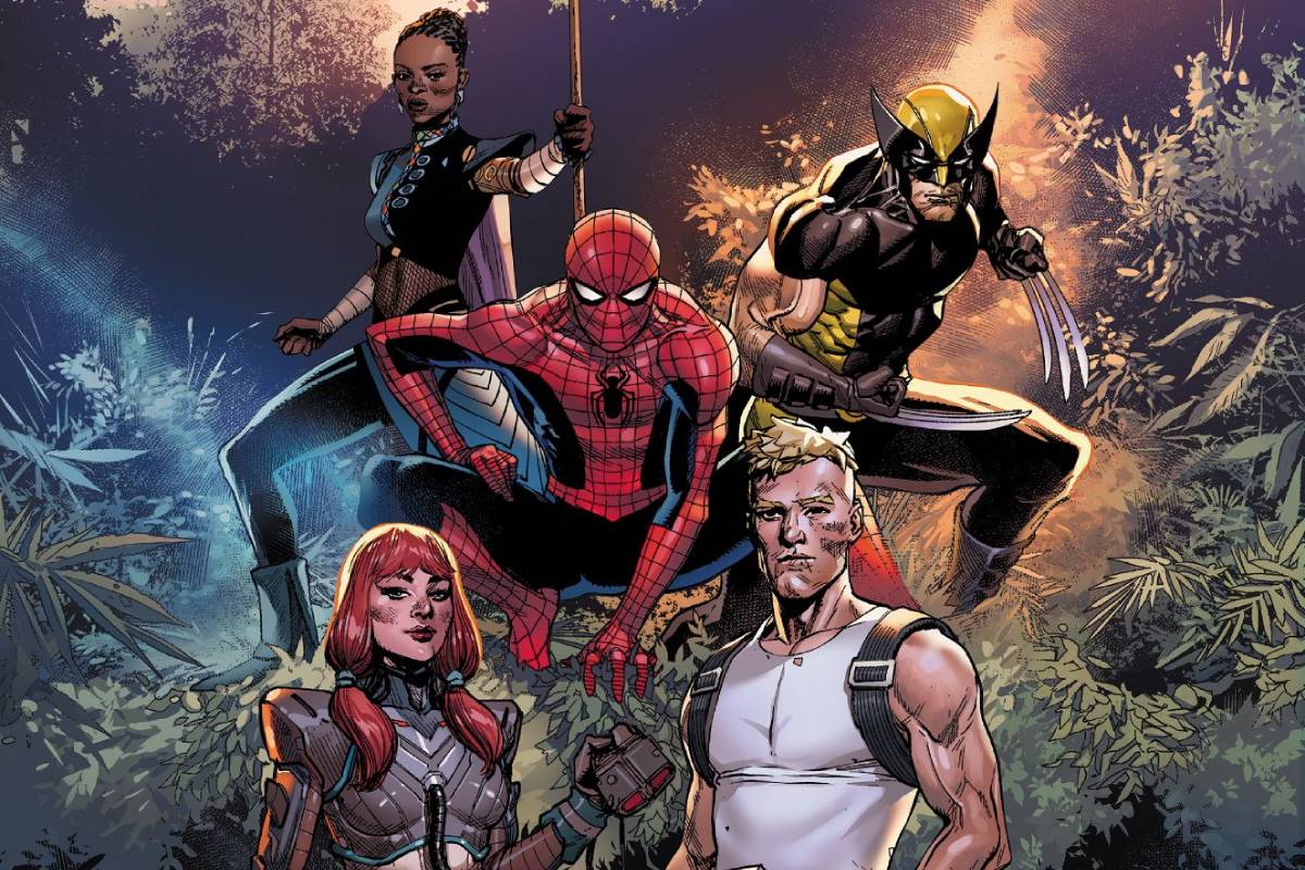 personagens na capa de zero war, crossover entre marvel e fortnite nos quadrinhos