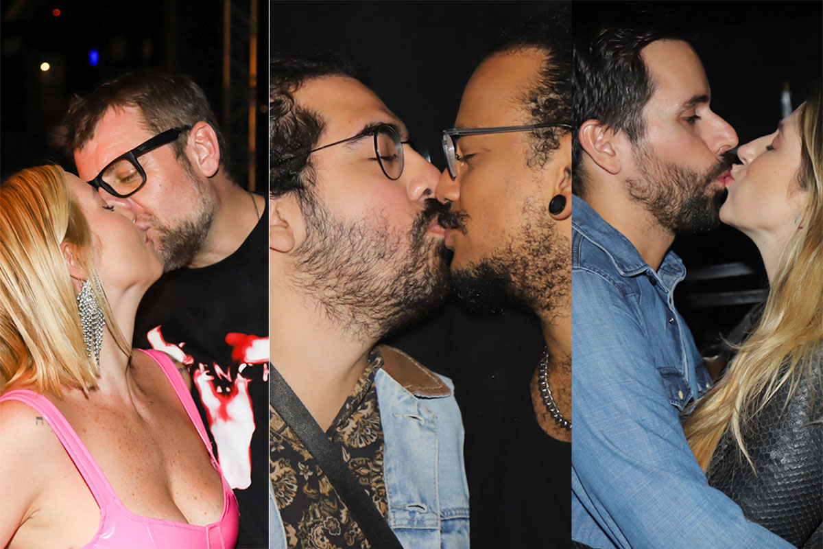 Luiza Possi, João Luiz Pedrosa e Dani Calabresa trocam beijos com respectivos namorados