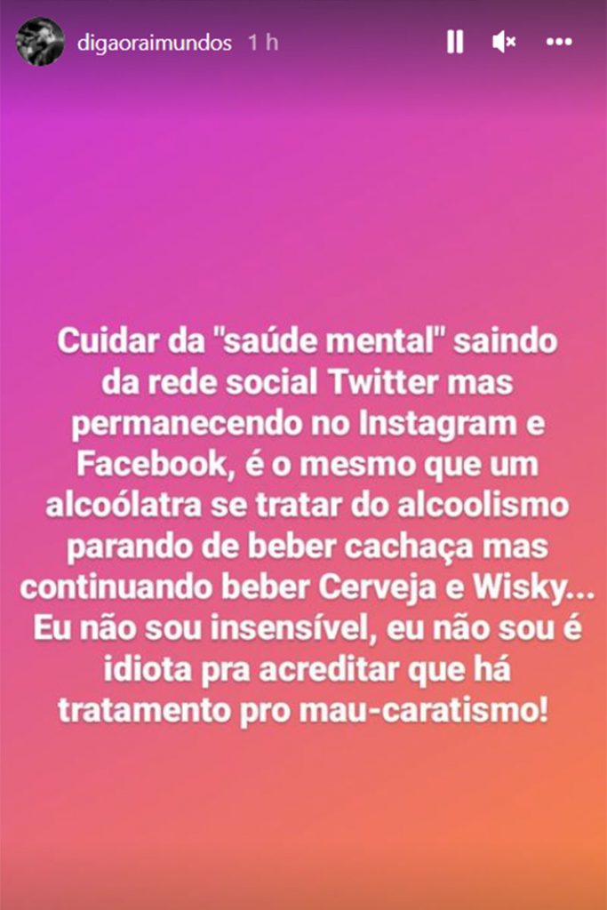 Digão fala de saúde mental