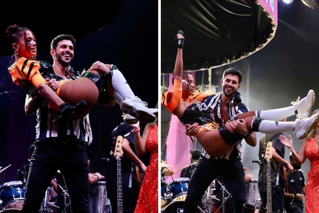 Anitta agitou a Arena Carnaval SP com uma plateia recheada de famosos, entre eles, seu ex-crush de BBB22, Rodrigo Mussi