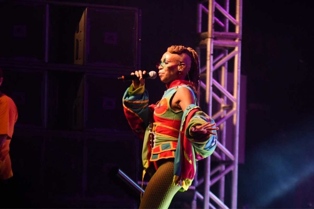 karol conká se apresentando no bloco da pocah no festival será q abre?