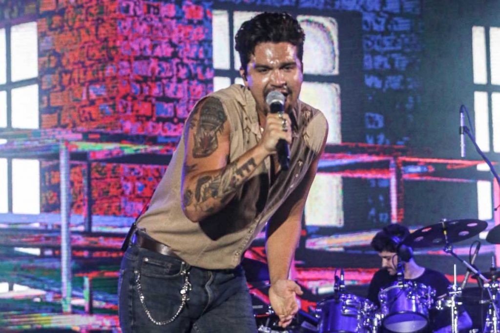 luan santana se apresentando no carnaval das artes