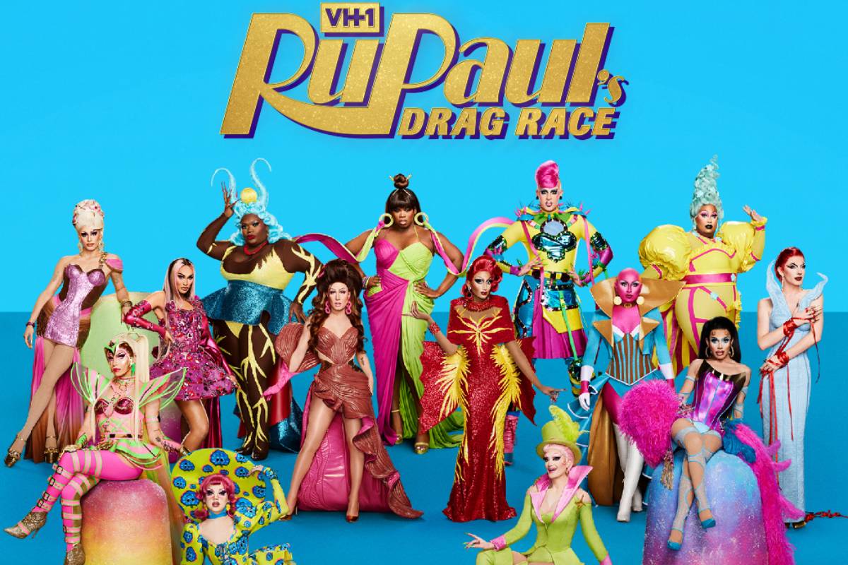 cartaz com participantes da 14ª temporada de Rupaul's Drag Race