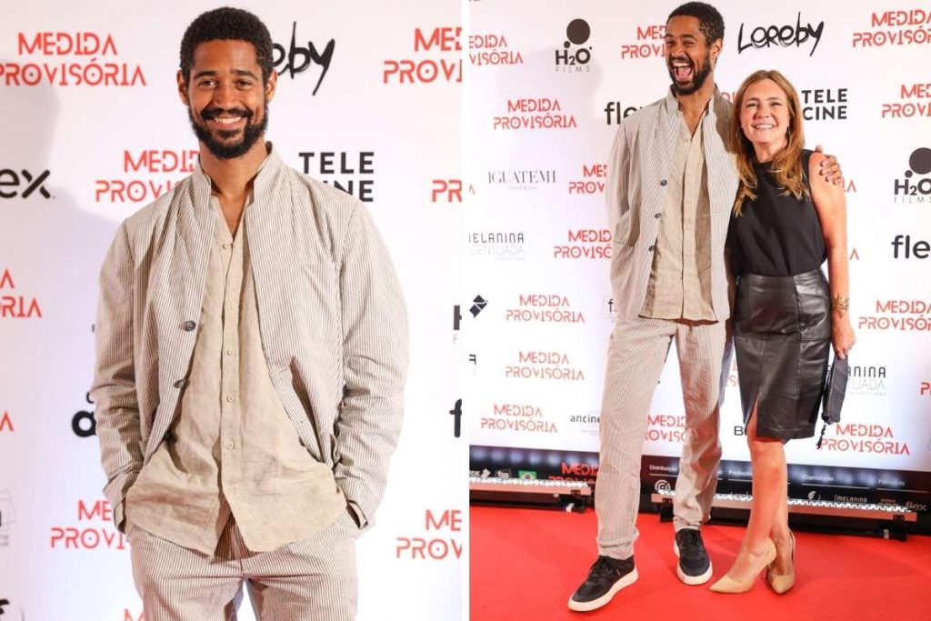Alfred Enoch e Adriana Esteves.