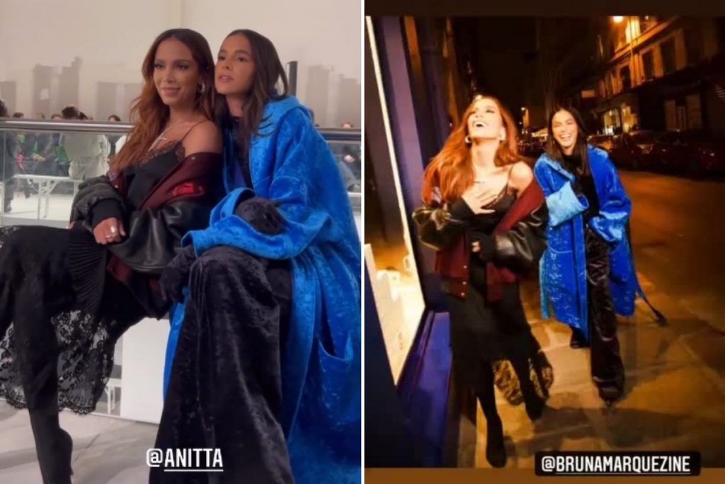 Anitta e Bruna Marquezine na Paris Fashion Week