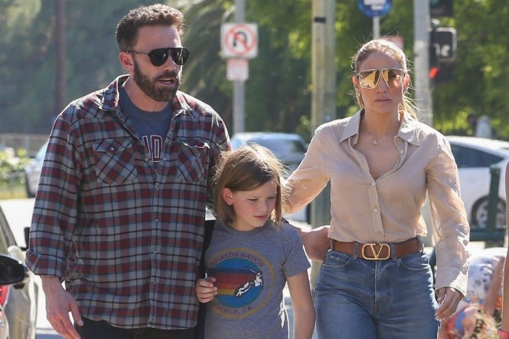 Jennifer Lopez e Ben Affleck com Samuel