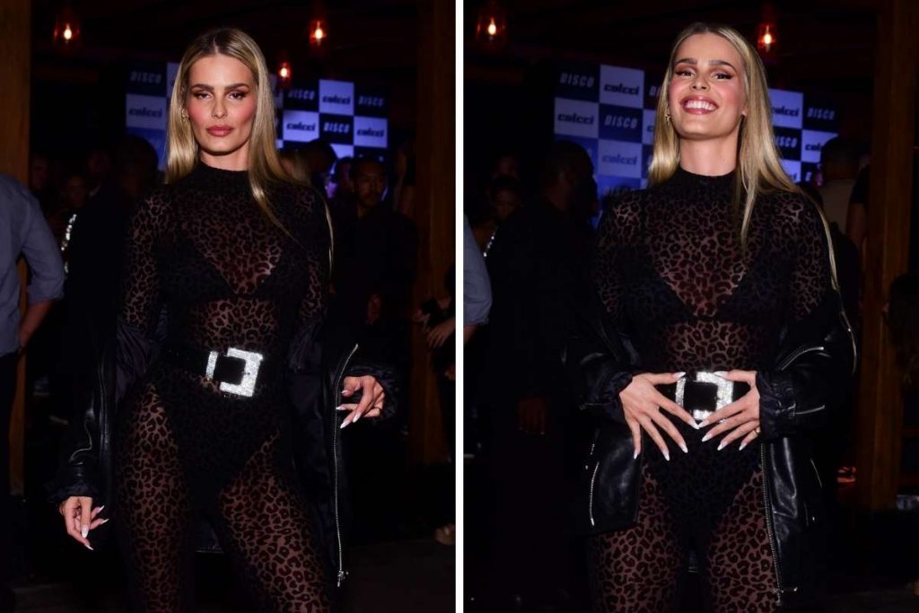 Yasmin Brunet investiu na transparência para o look.