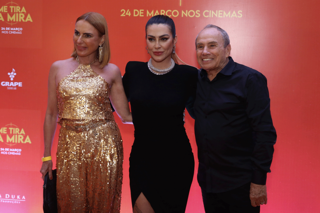 Cleo com Stênio Garcia e Marilene Saade