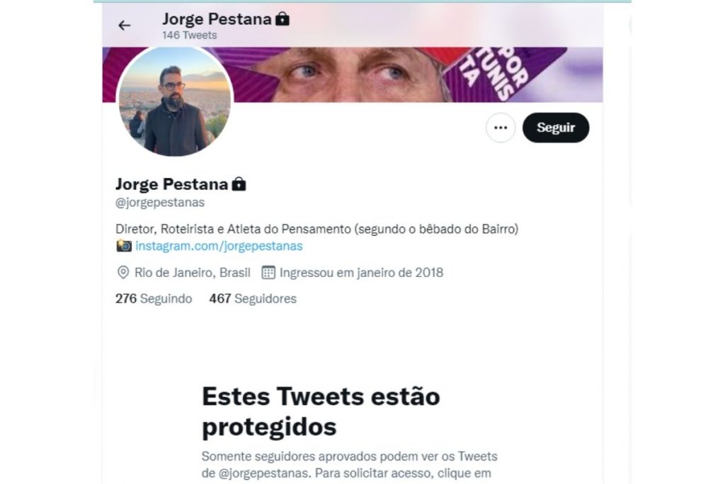 conta jorge pestana no twitter