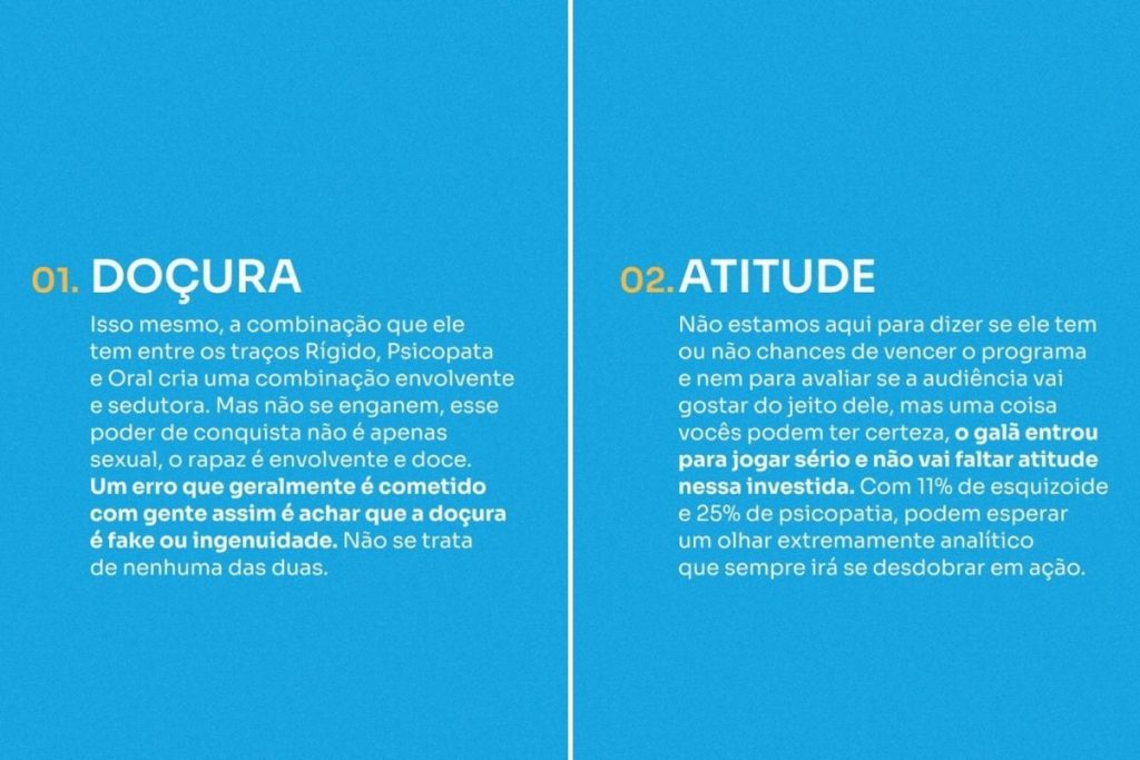 Análise corporal de Arthur Aguiar