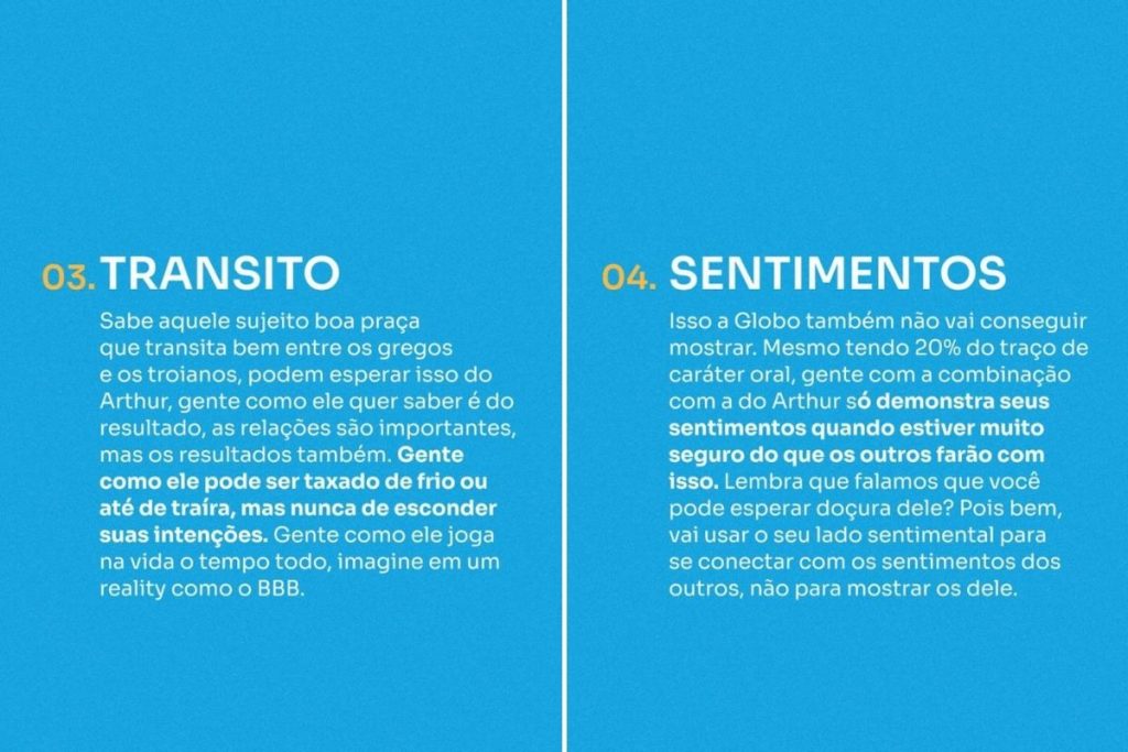 Análise corporal de Arthur Aguiar