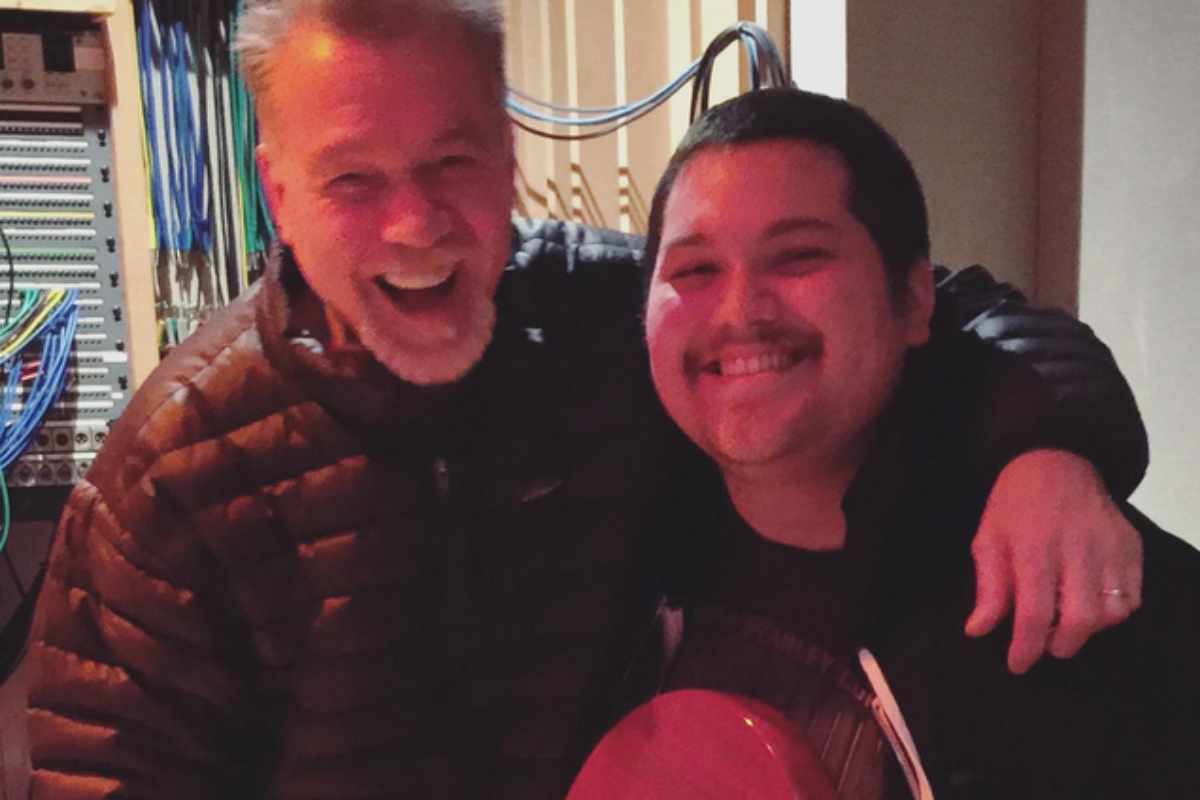 Eddie Van Halen com o filho Wolfgang Van Halen