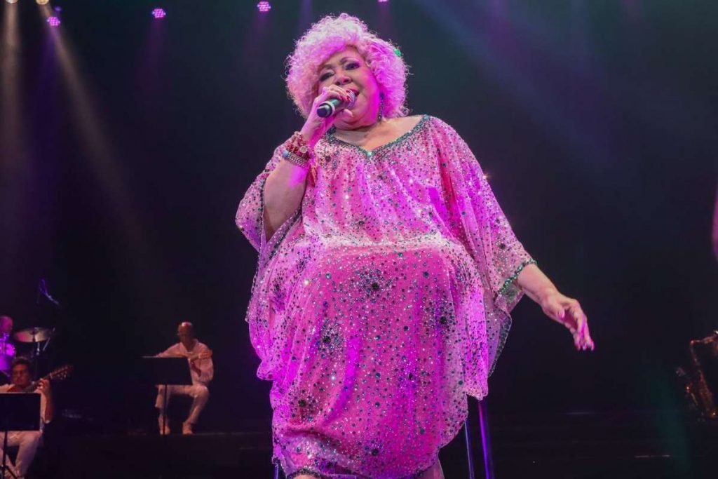 Alcione canta no Show de Verão da Mangueira.