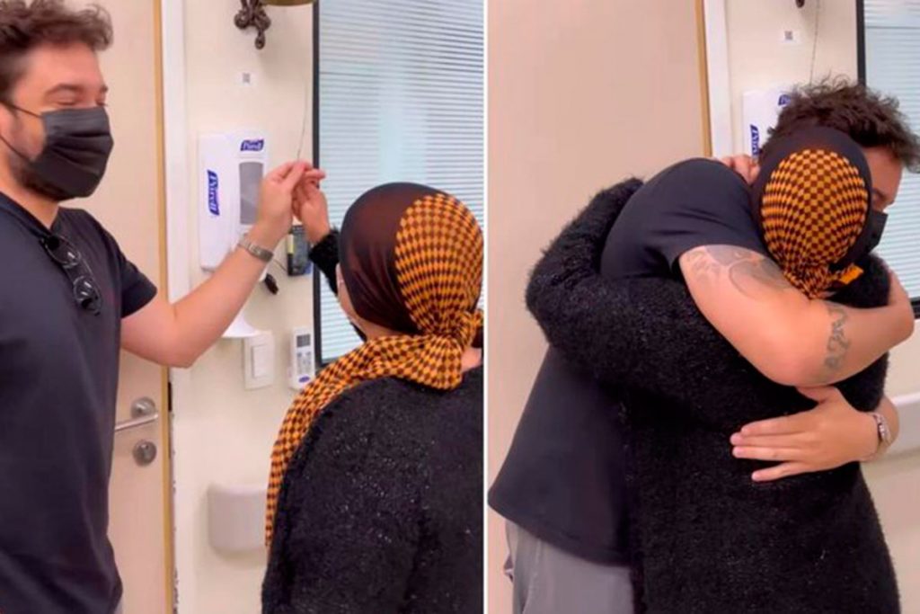 Fernando Zor acompanha a última sessão de quimioterapia da mãe