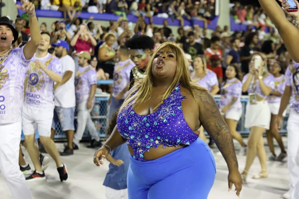 Jojo Todynho no ensaio da Beija-Flor na Sapucaí