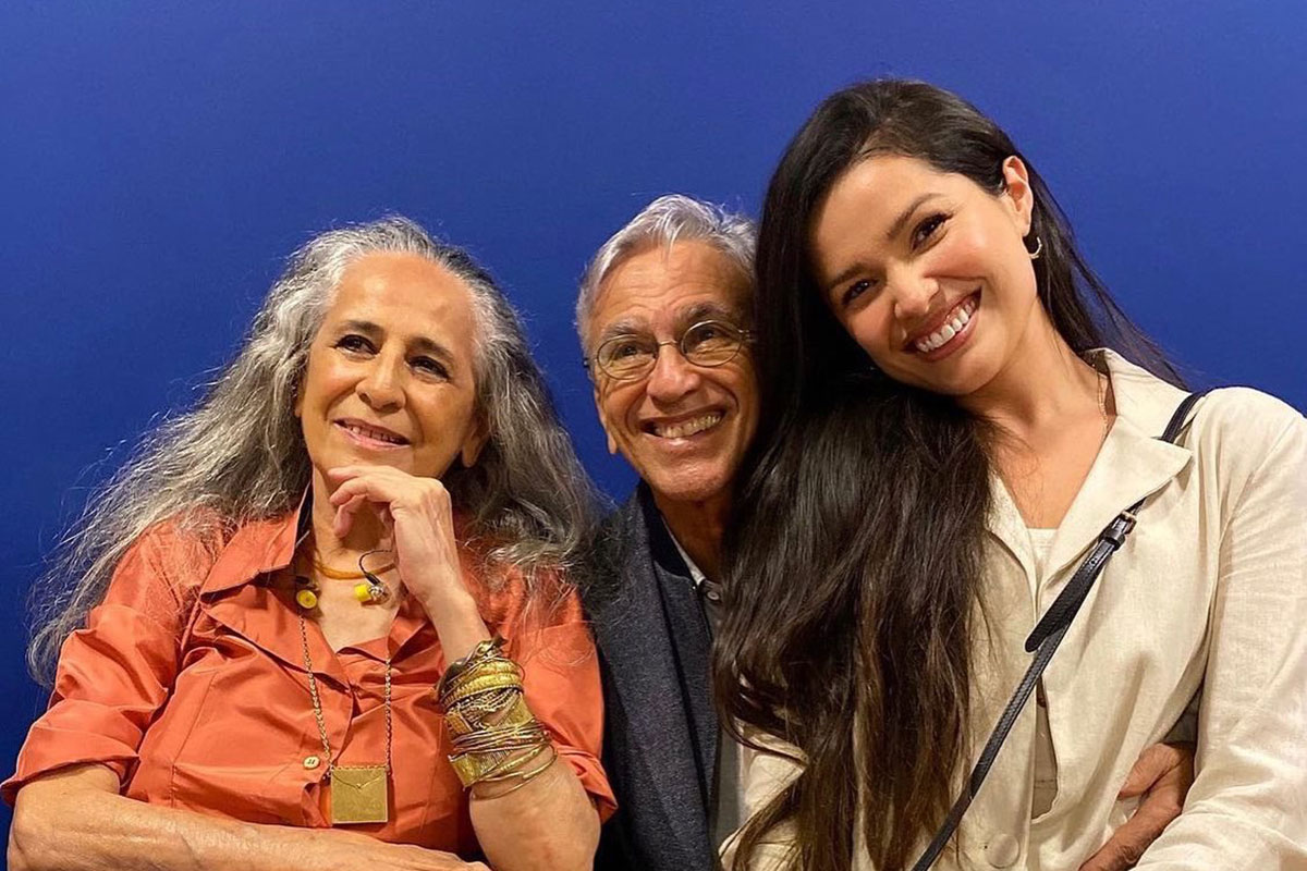 Juliette Freire com Caetano Veloso e Maria Bethânia